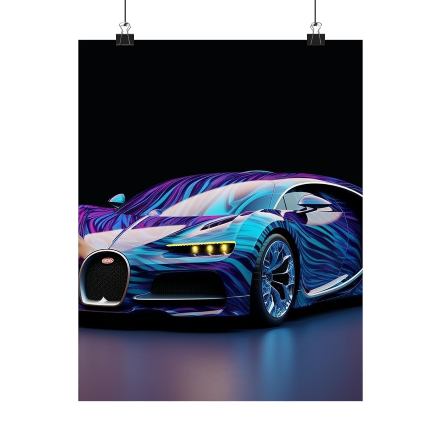 Premium Matte Vertical Posters Bugatti Abstract Flair 3