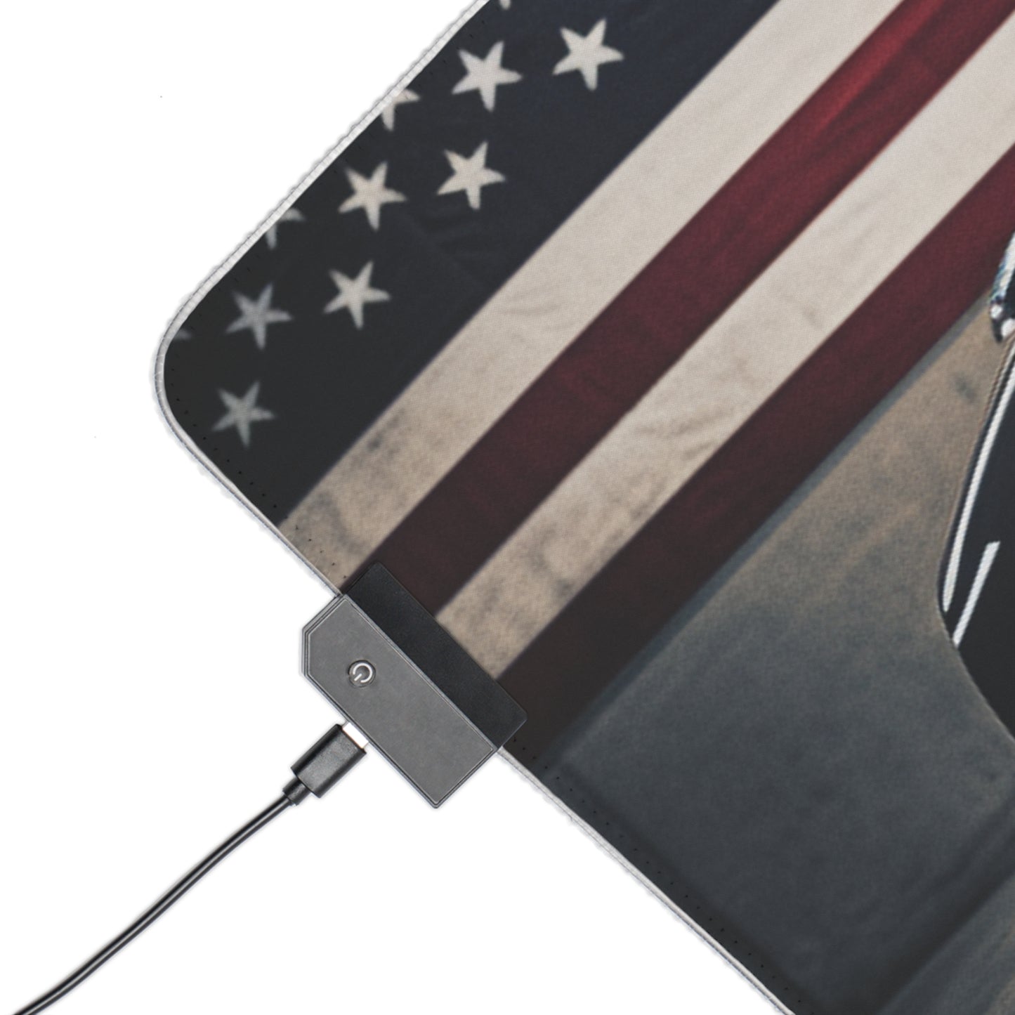 LED Gaming Mouse Pad American Flag Background Bugatti 4