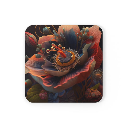 Corkwood Coaster Set Flower Arangment 3