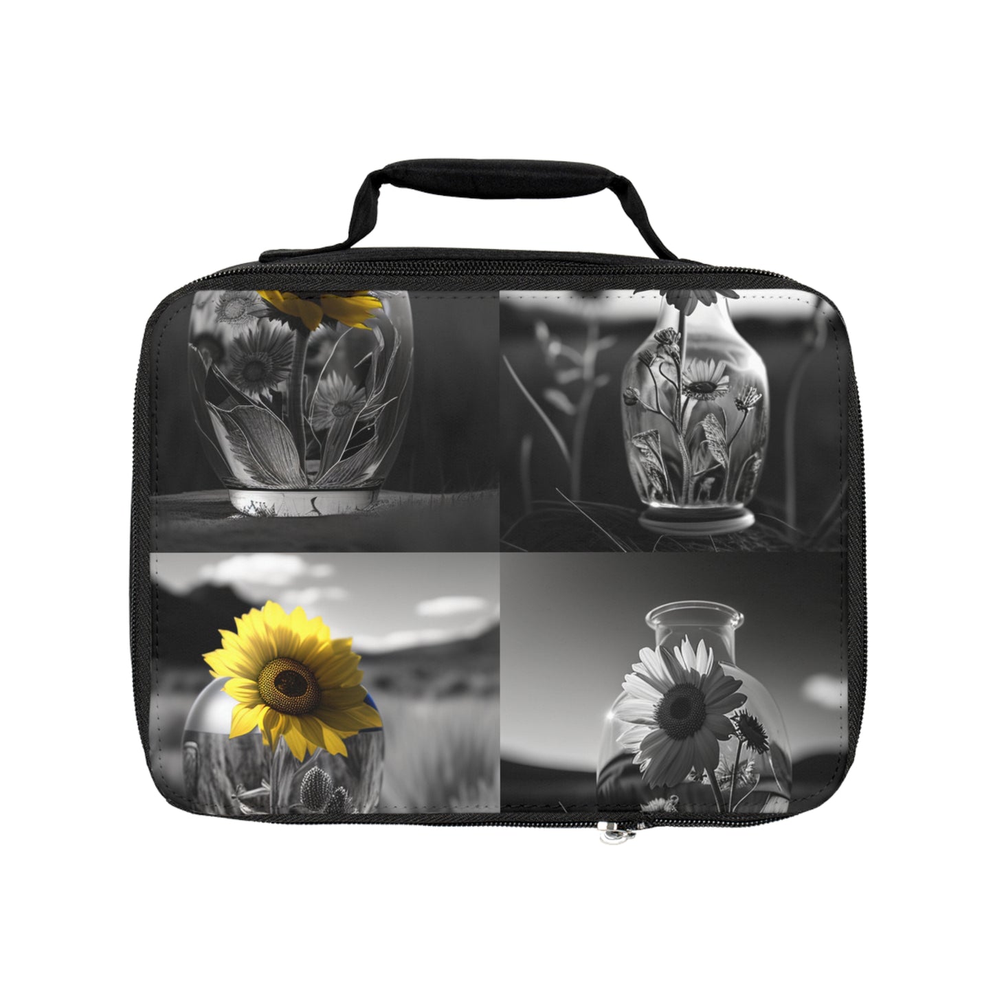 Lunch Bag Yellw Sunflower in a vase 5