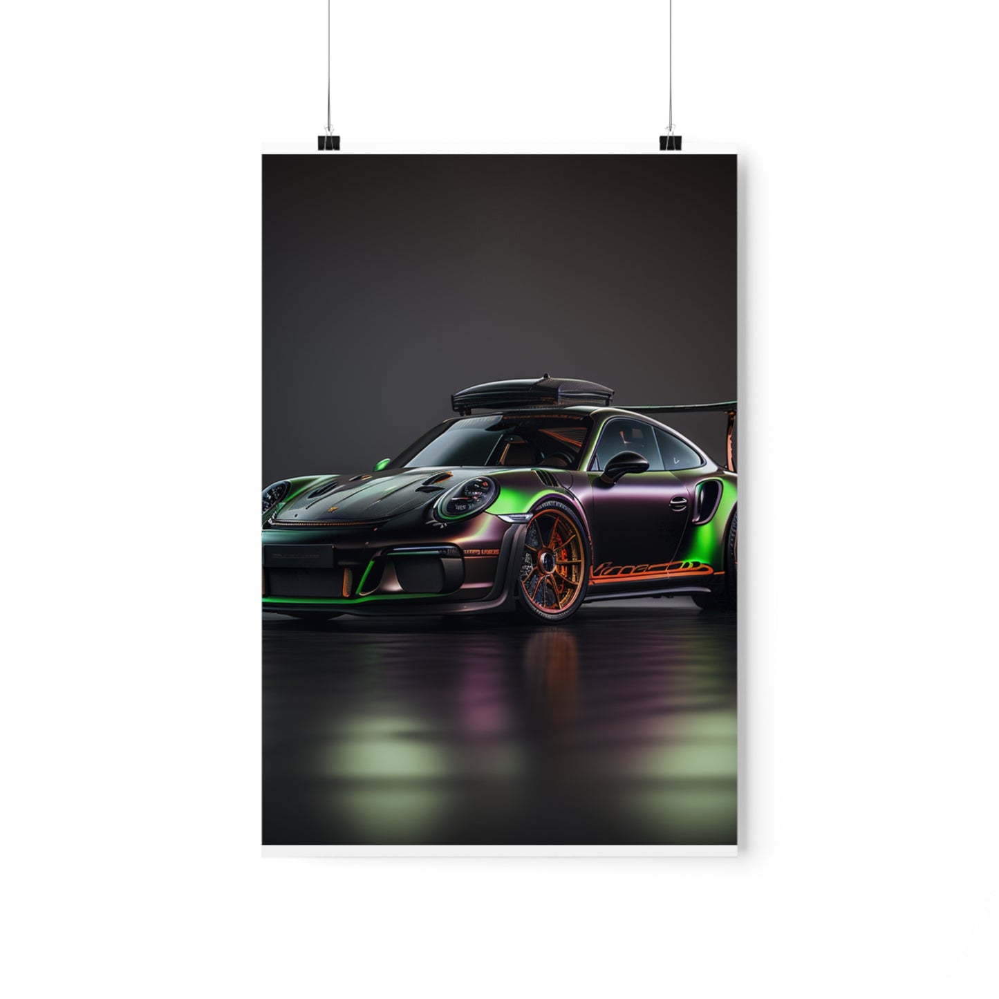 Premium Matte Vertical Posters Porsche Color 2