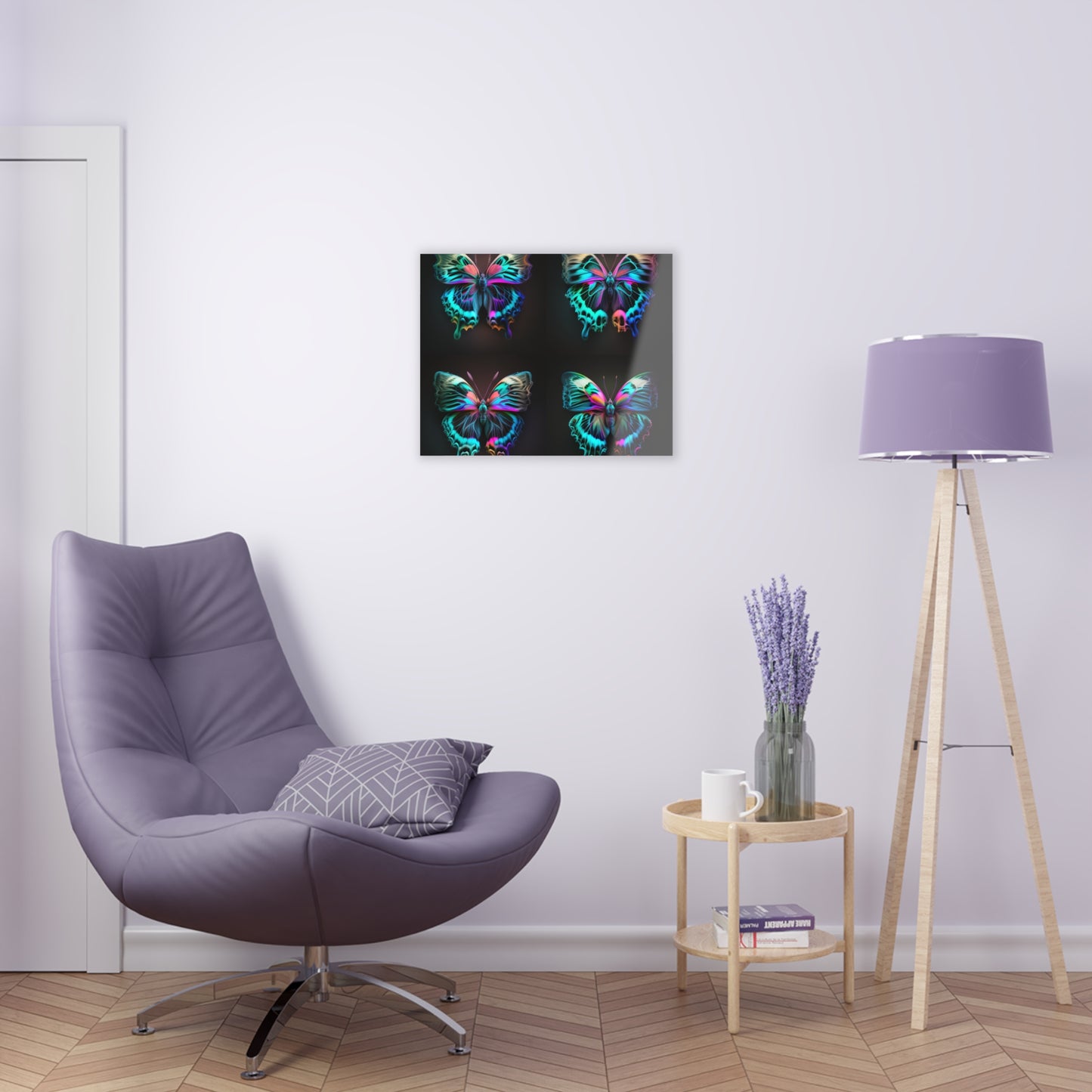 Acrylic Prints Neon Butterfly Fusion 5