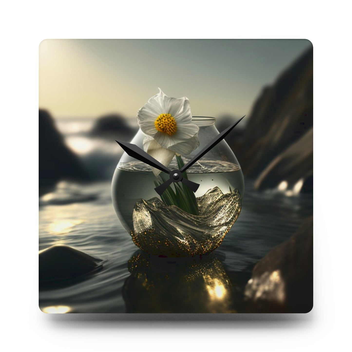 Acrylic Wall Clock Daffodil 1