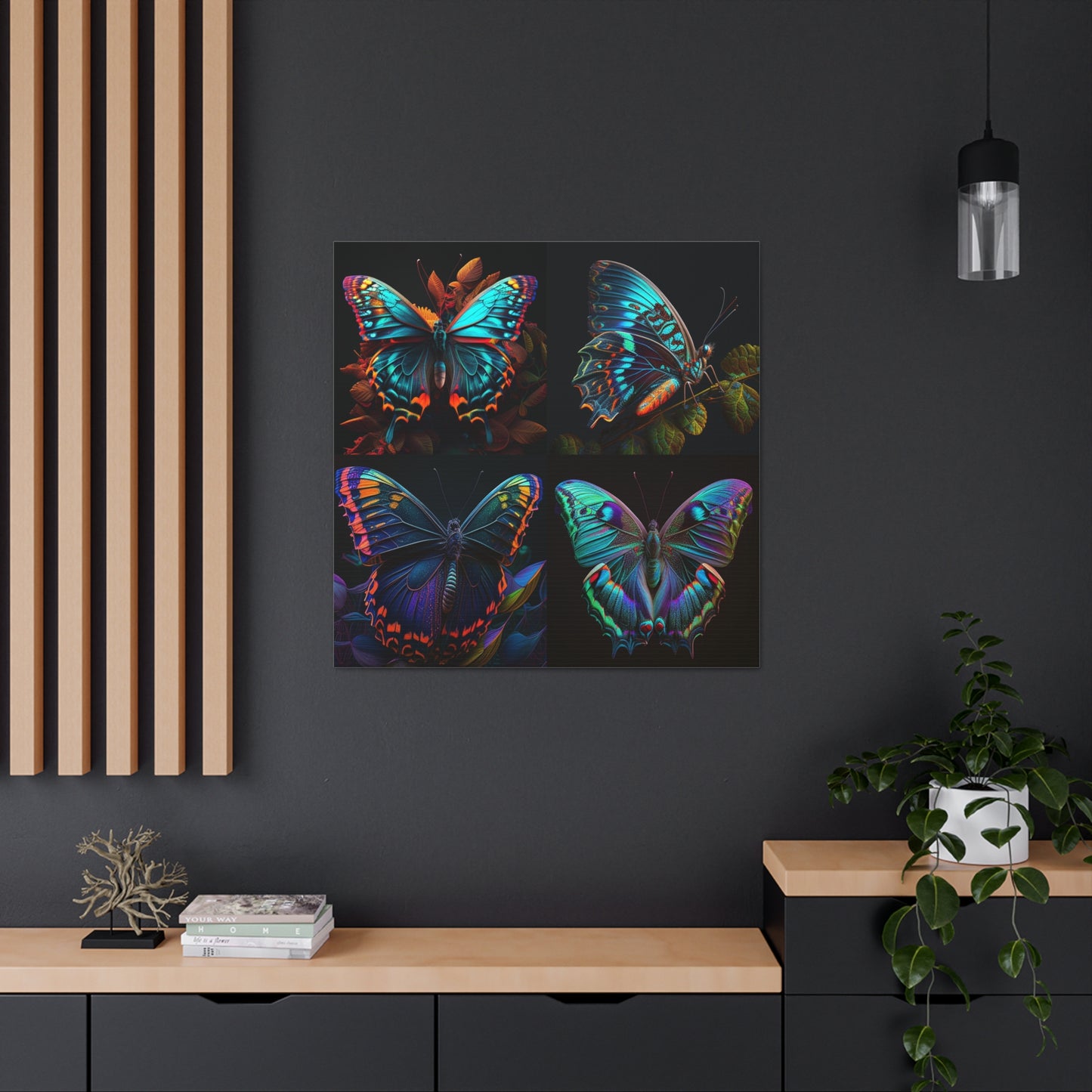 Canvas Gallery Wraps Hue Neon Butterfly 5