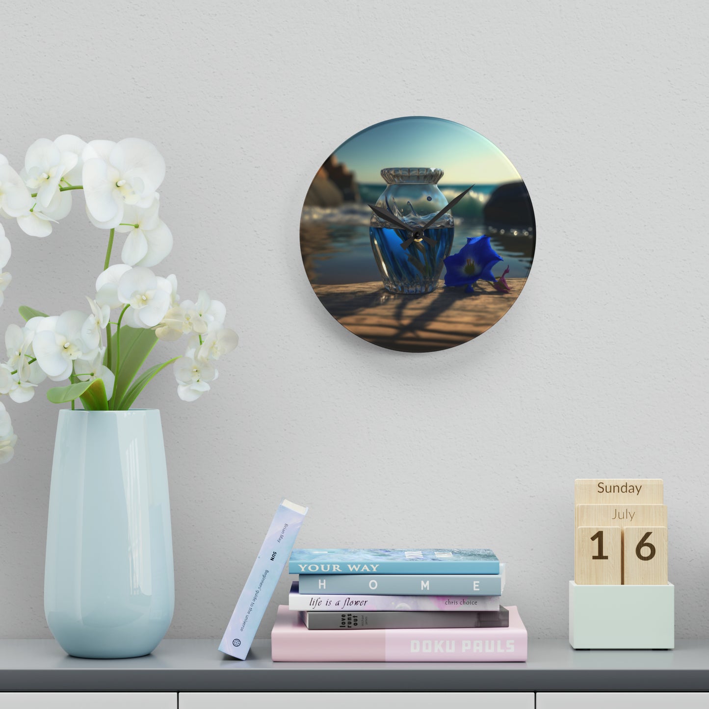 Acrylic Wall Clock Bluebell 1