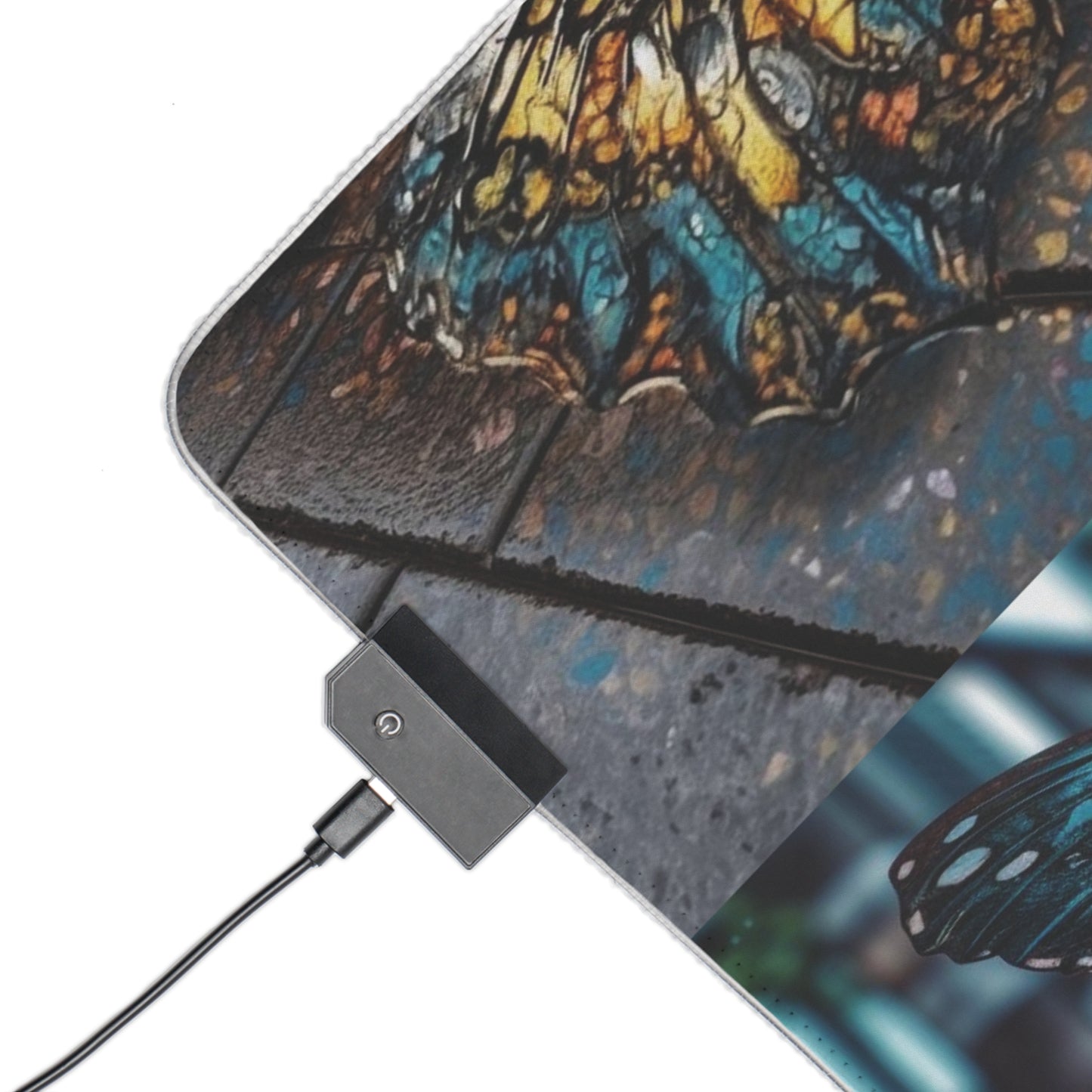 LED Gaming Mouse Pad Water Butterfly Street 5