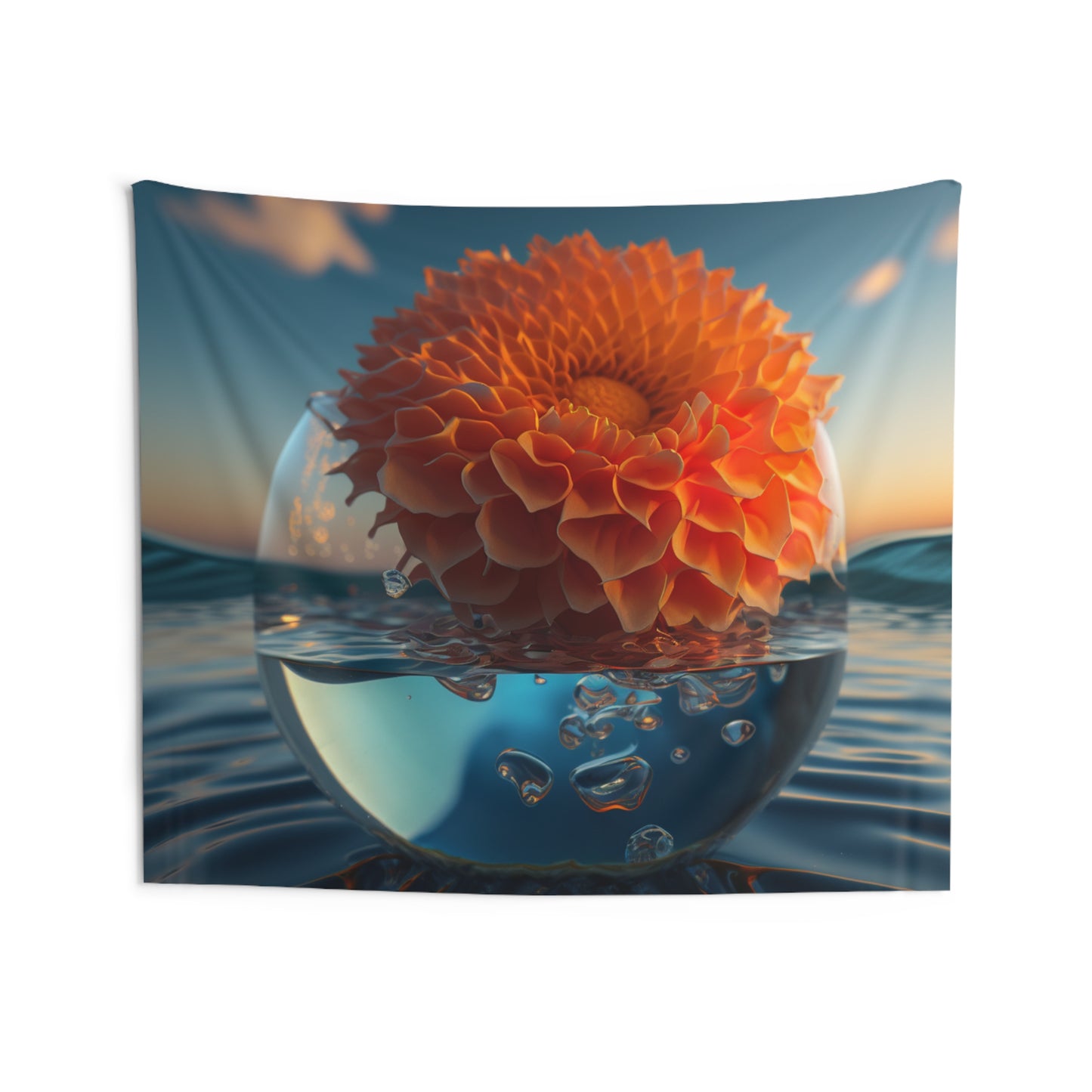 Indoor Wall Tapestries Dahlia Orange 4