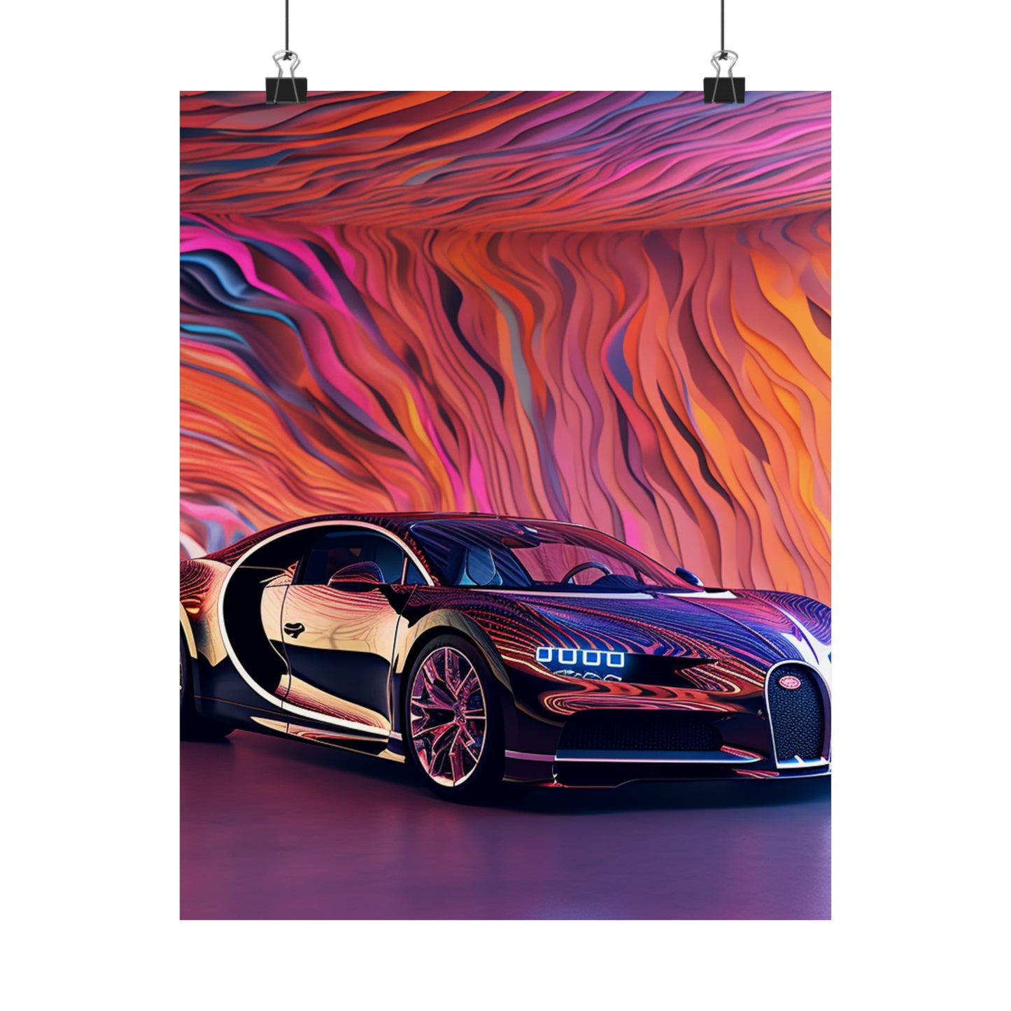 Premium Matte Vertical Posters Bugatti Abstract Flair 4