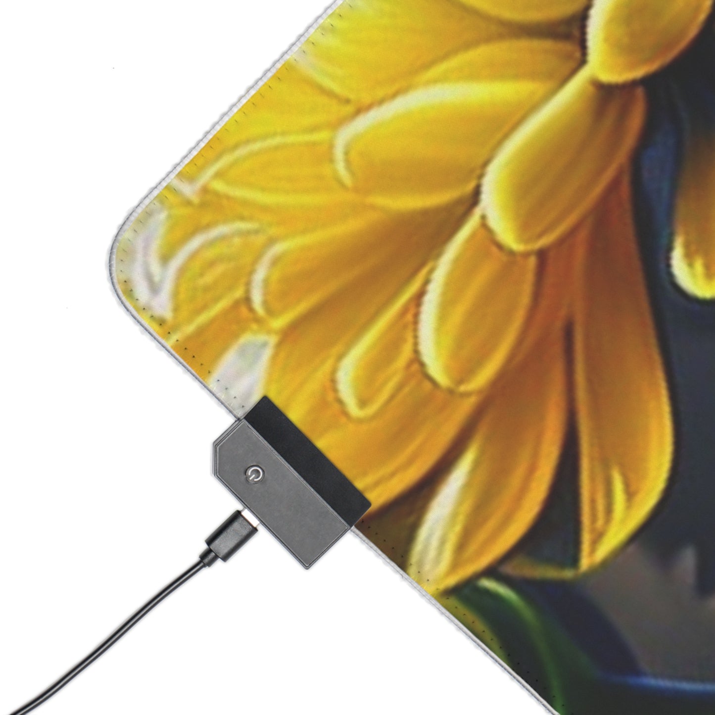 LED Gaming Mouse Pad Yellow Hermosas Flores Amarillas 3