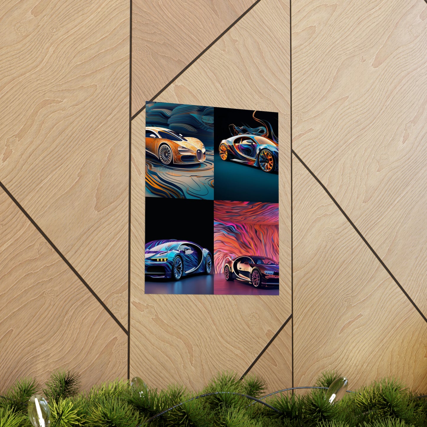 Premium Matte Vertical Posters Bugatti Abstract Flair 5