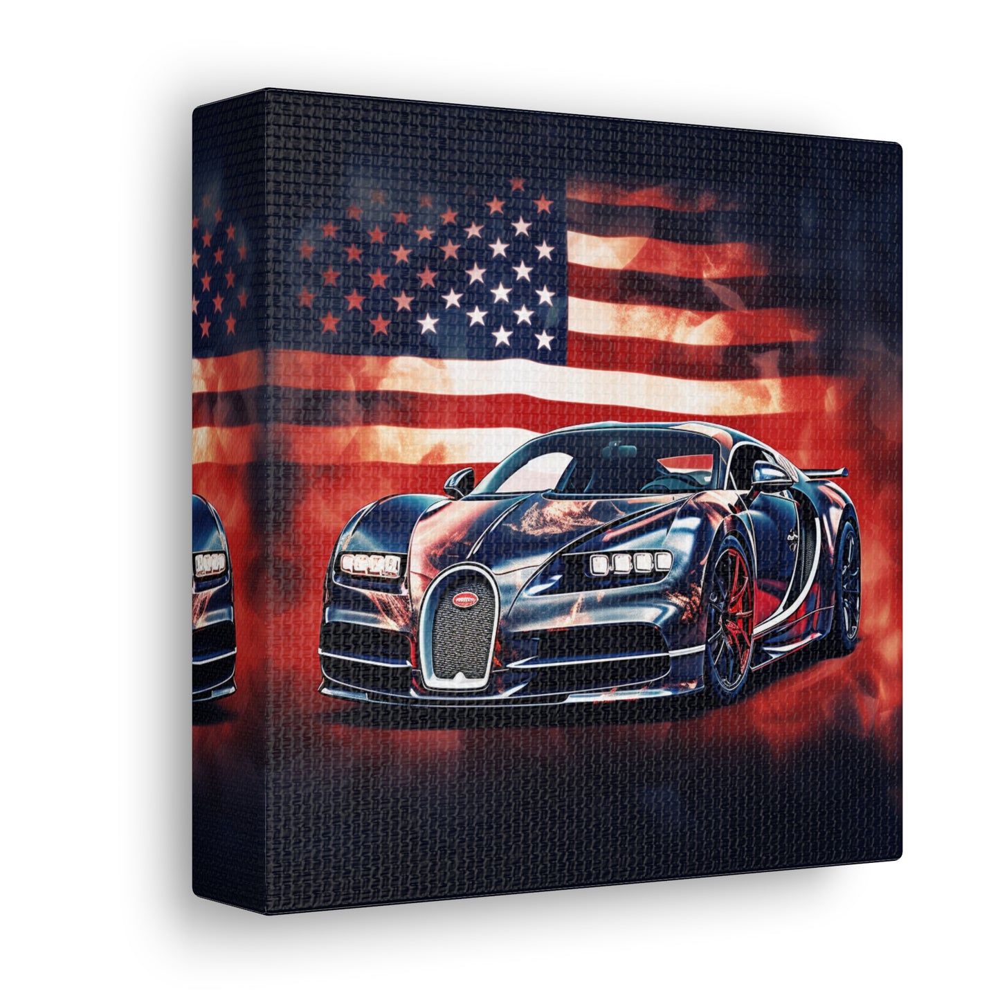 Canvas Gallery Wraps Abstract American Flag Background Bugatti 4