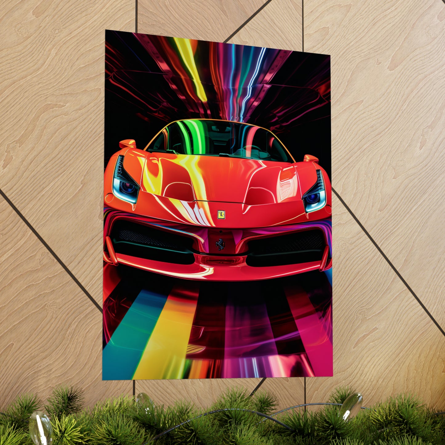 Premium Matte Vertical Posters Ferrari Flair Macro 3