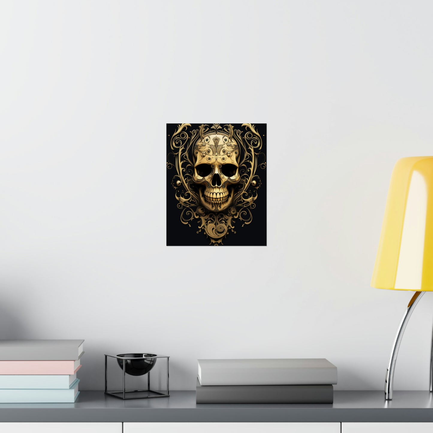 Premium Matte Vertical Posters Skull Treble Clef 3