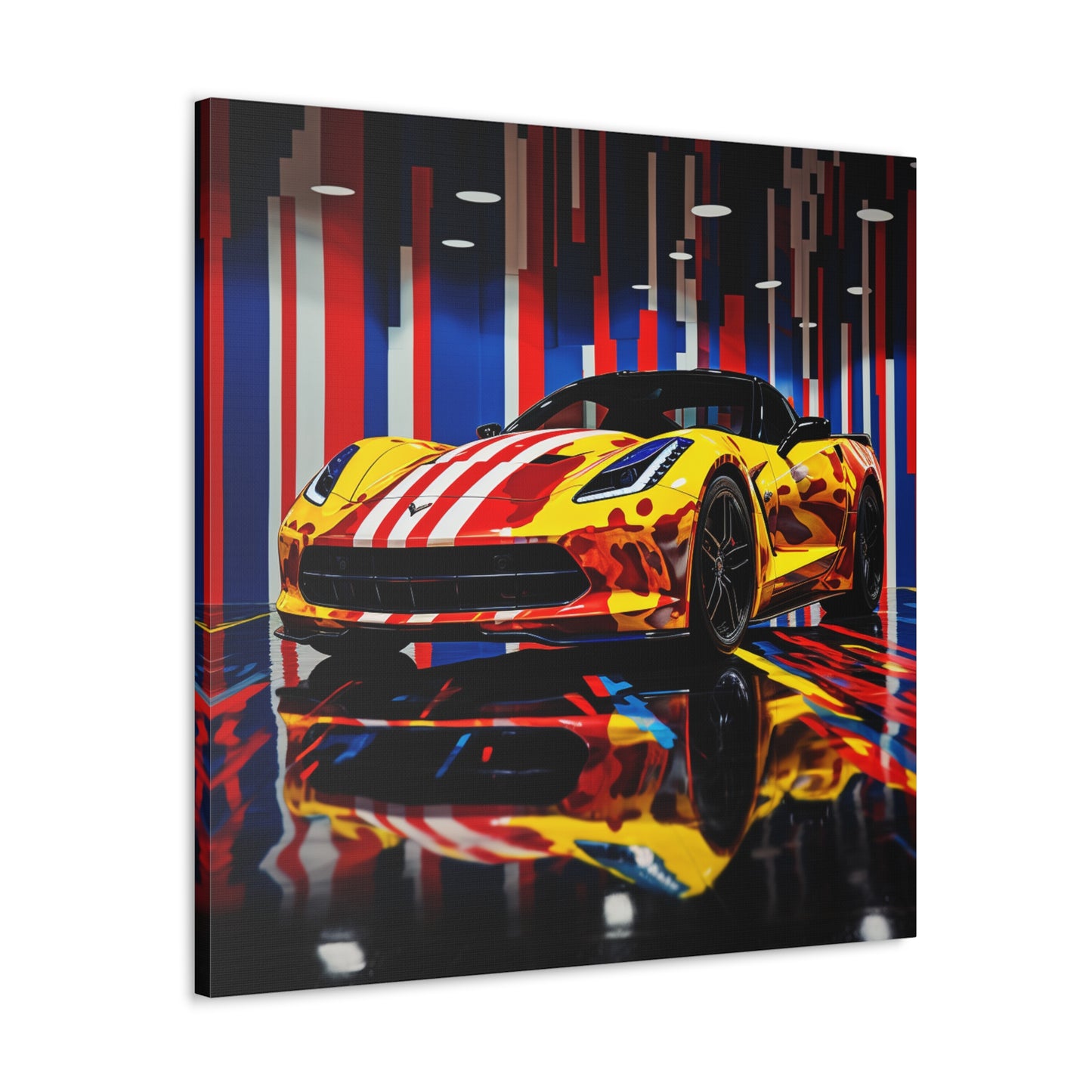 Canvas Gallery Wraps Macro Flag Ferrari 4