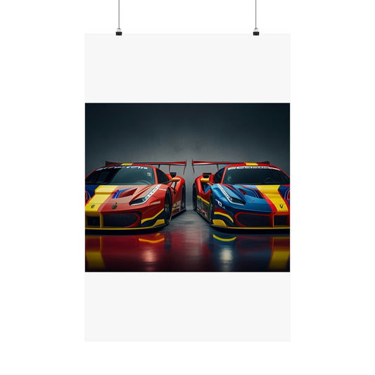 Premium Matte Vertical Posters Ferrari Red Blue 4