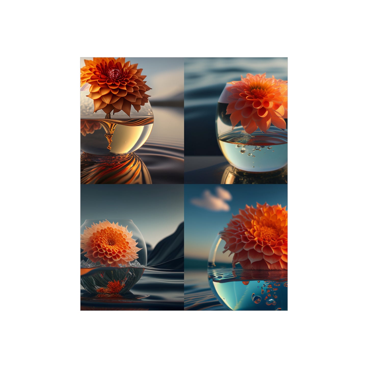 Premium Matte Vertical Posters Dahlia Orange 5