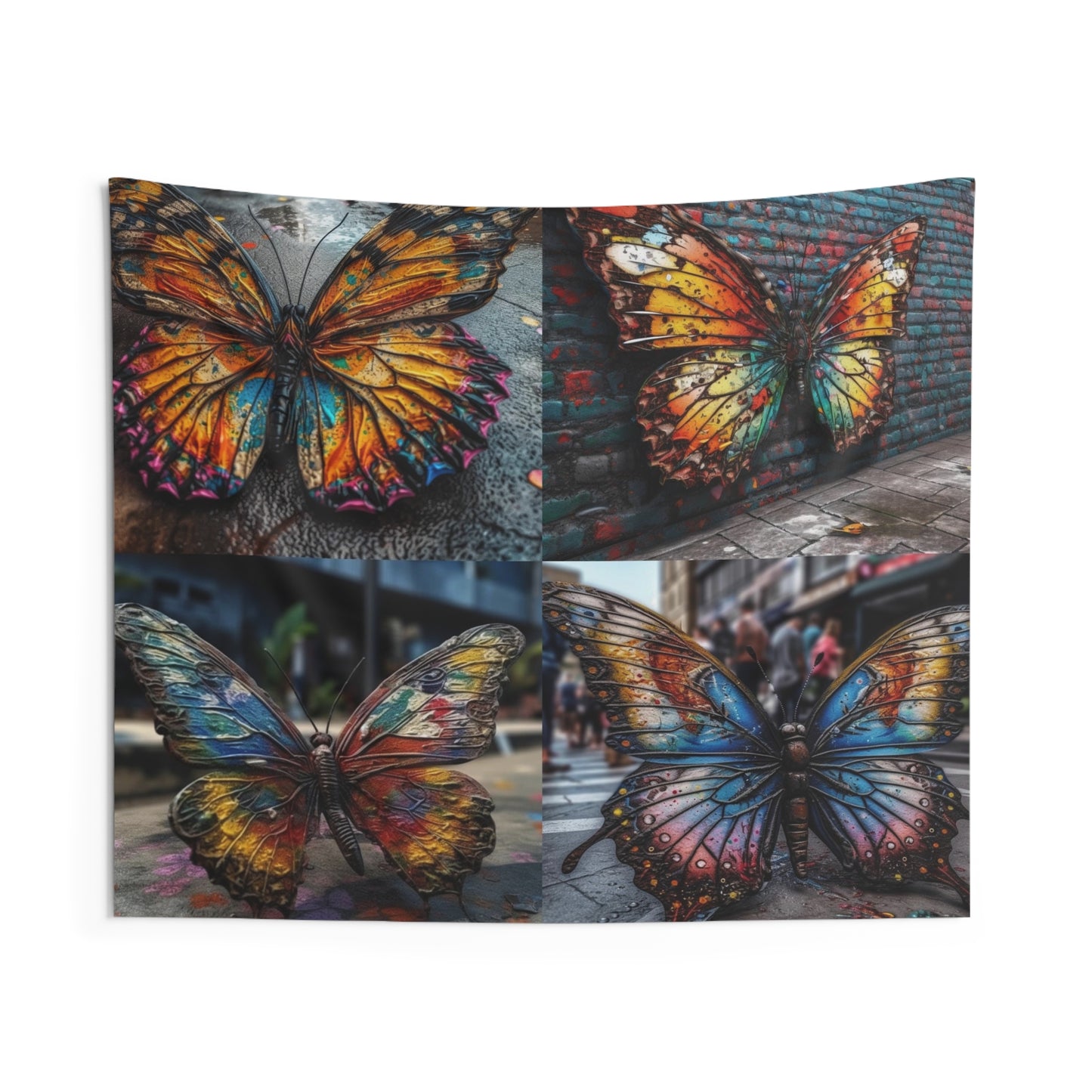 Indoor Wall Tapestries Liquid Street Butterfly 5