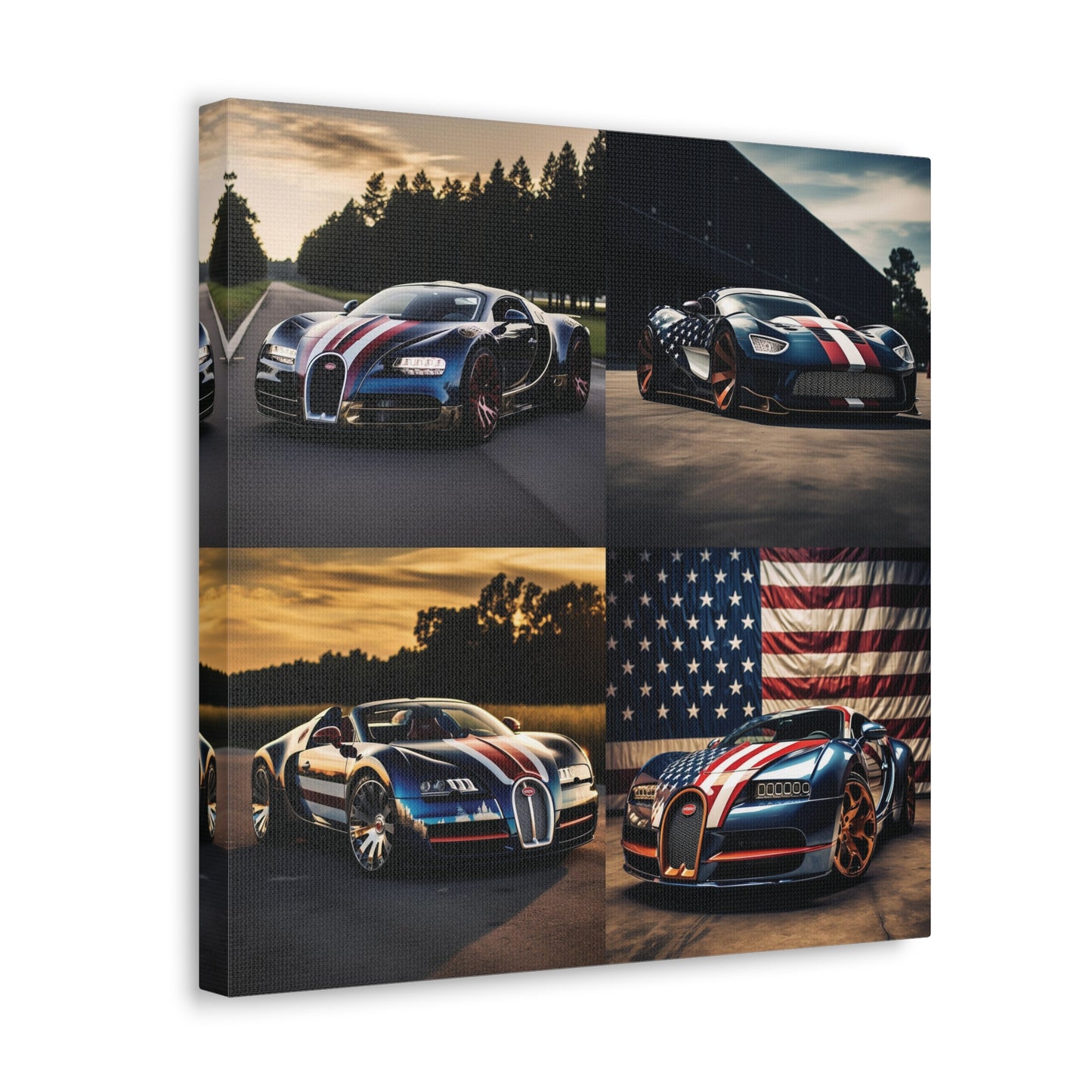 Canvas Gallery Wraps Bugatti Flag American 5