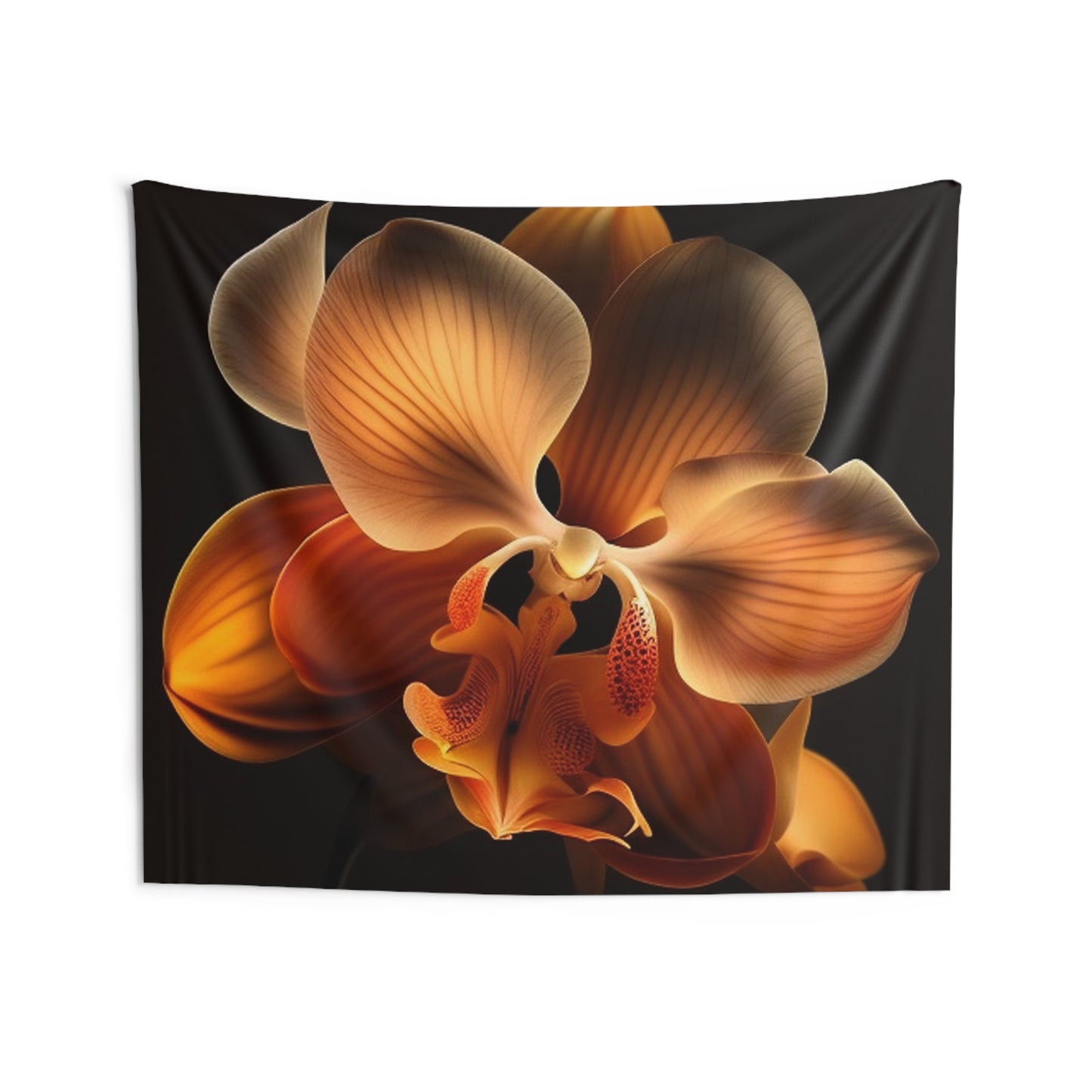 Indoor Wall Tapestries Orange Orchid 2