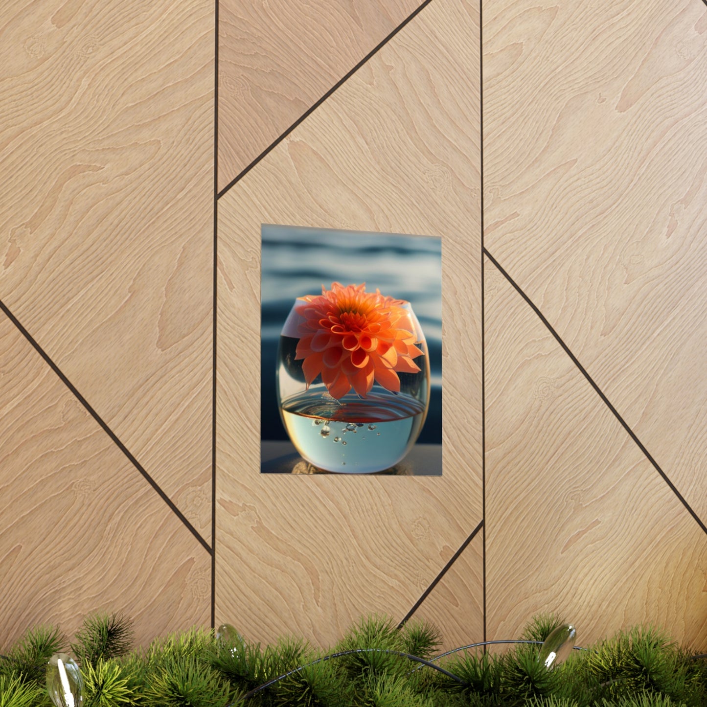 Premium Matte Vertical Posters Dahlia Orange 2