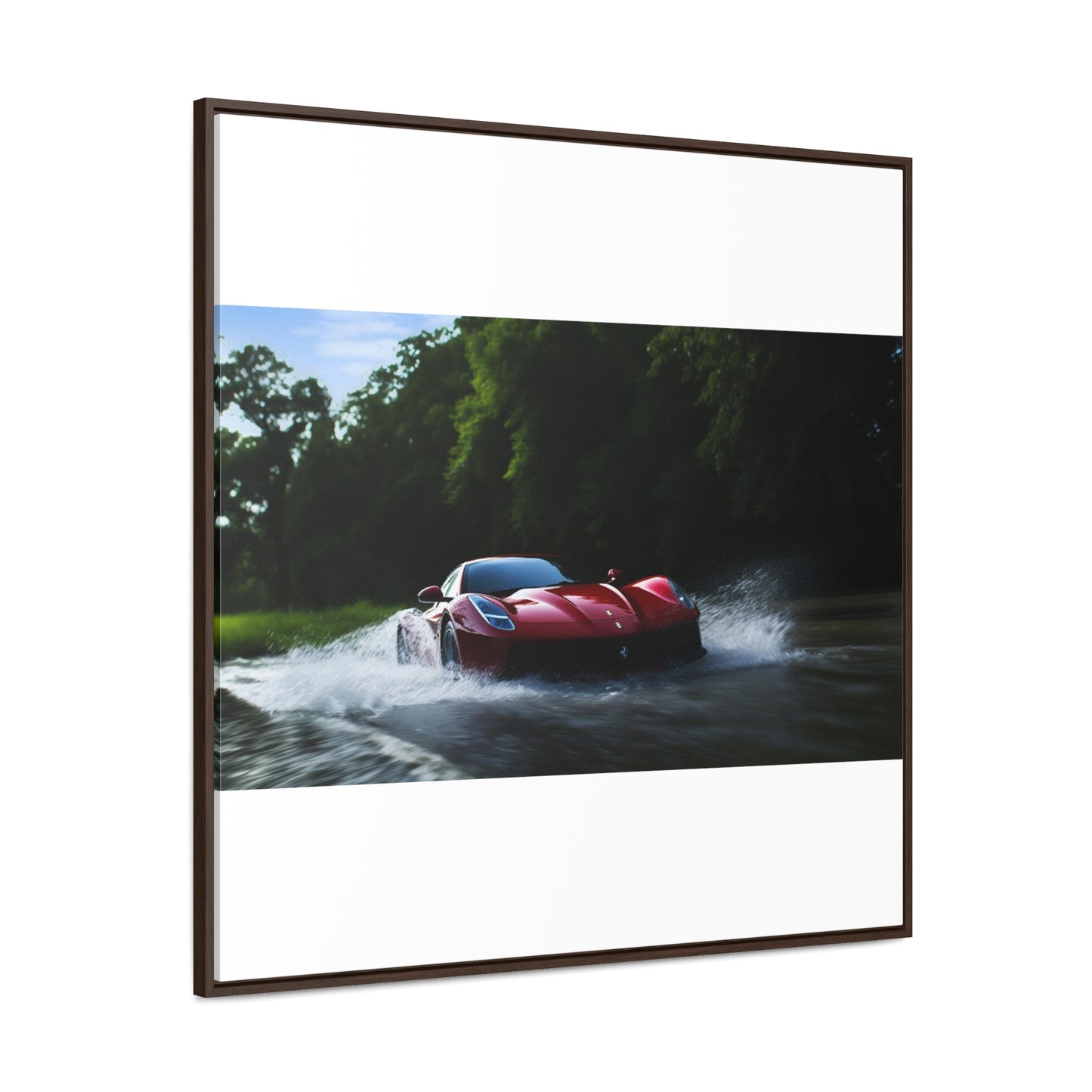 Gallery Canvas Wraps, Square Frame Water Ferrari Splash 1