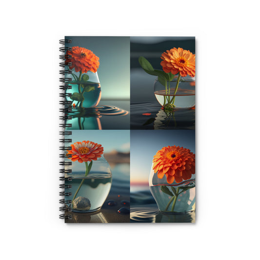 Spiral Notebook - Ruled Line Orange Zinnia 5