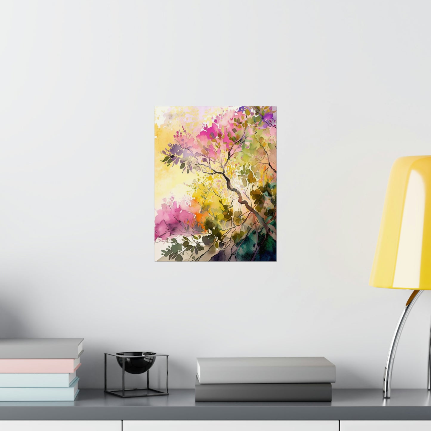 Premium Matte Vertical Posters Mother Nature Bright Spring Colors Realistic Watercolor 2