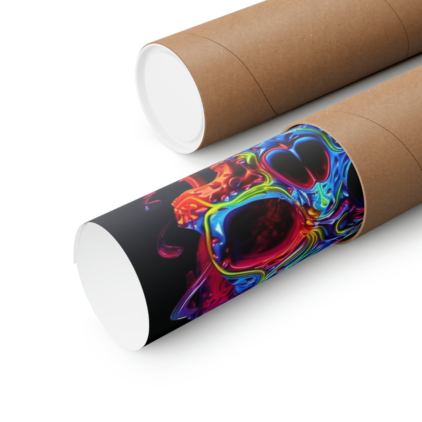 Premium Matte Vertical Posters Macro Skull Color 3