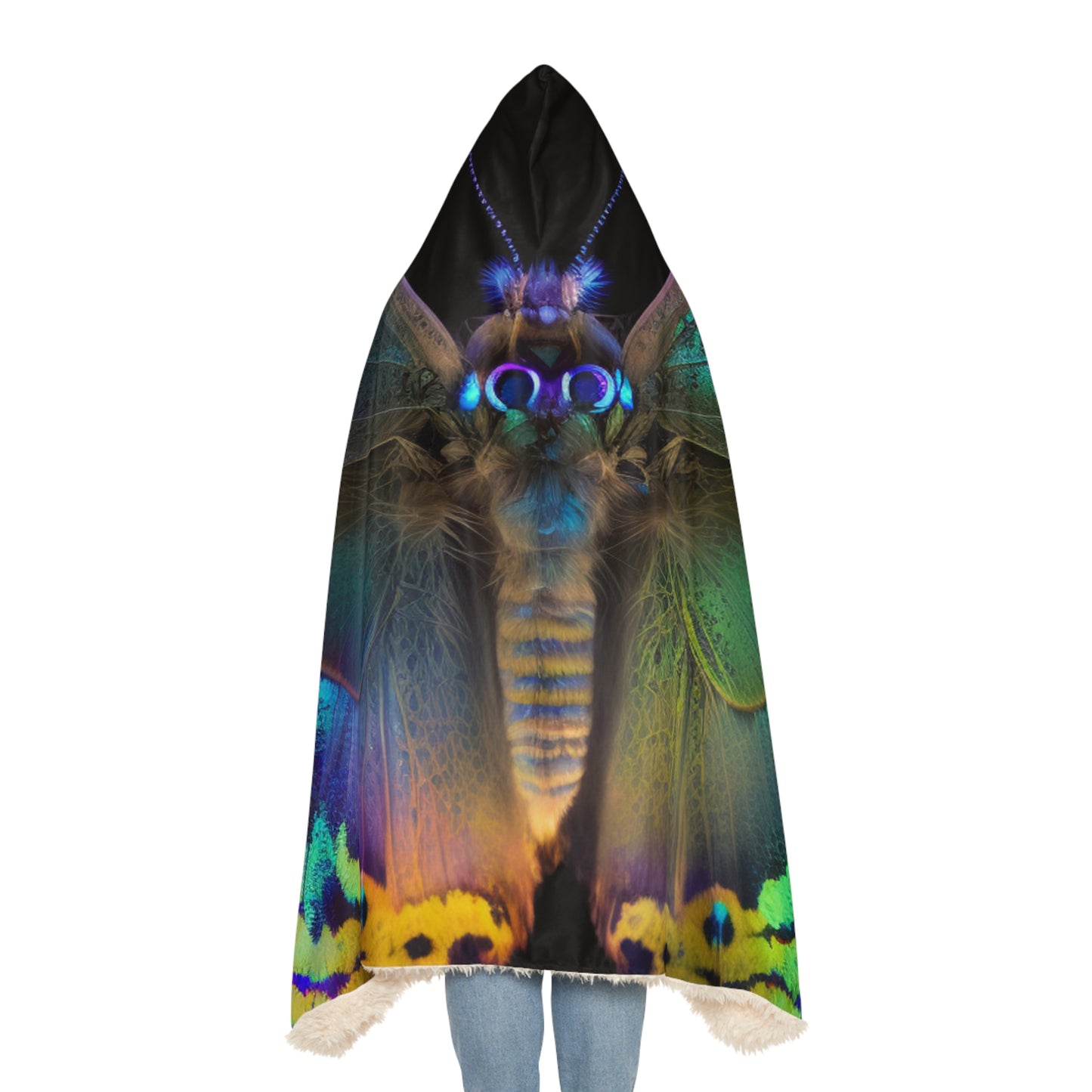 Snuggle Hooded Blanket Neon Hue Butterfly 4