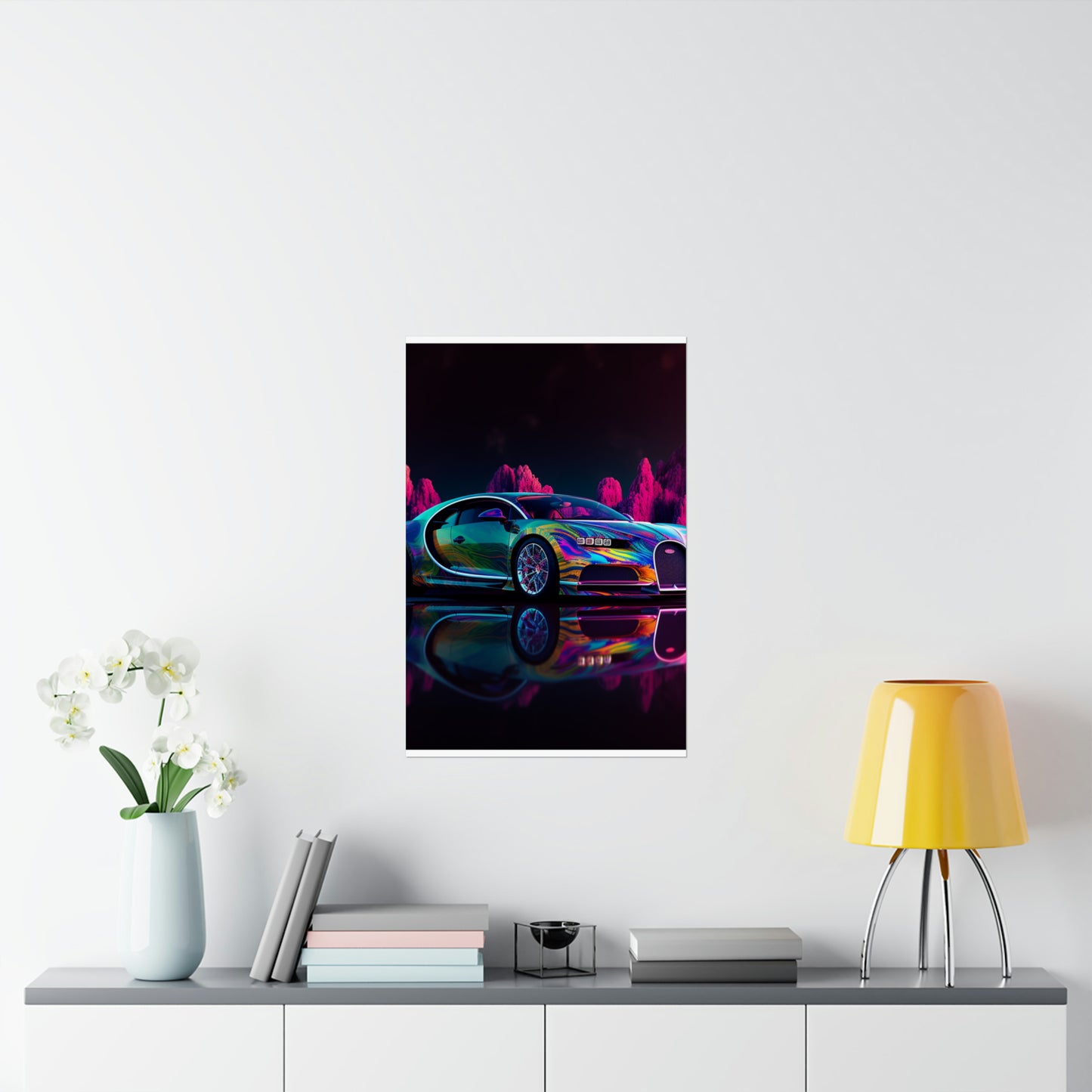 Premium Matte Vertical Posters Florescent Bugatti Flair 2