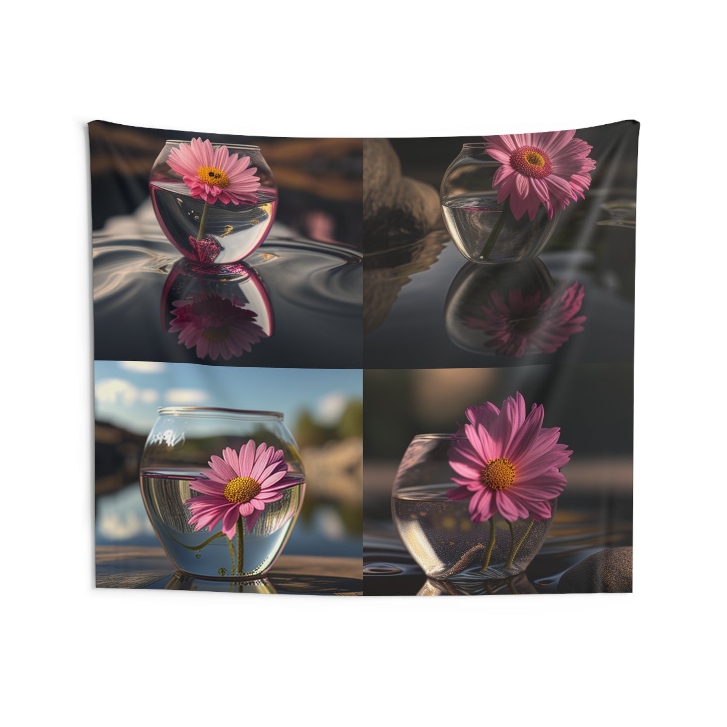 Indoor Wall Tapestries Pink Daisy 5