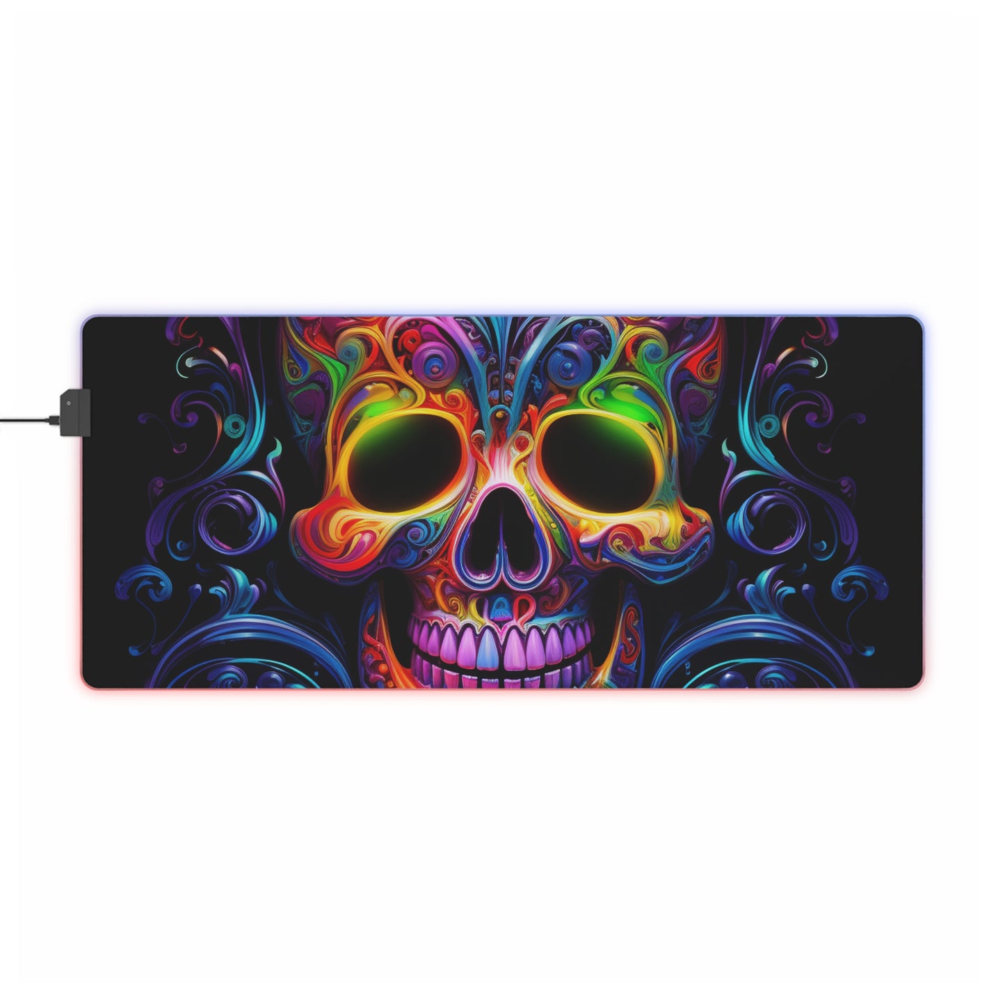 LED Gaming Mouse Pad Macro Skull Color 2