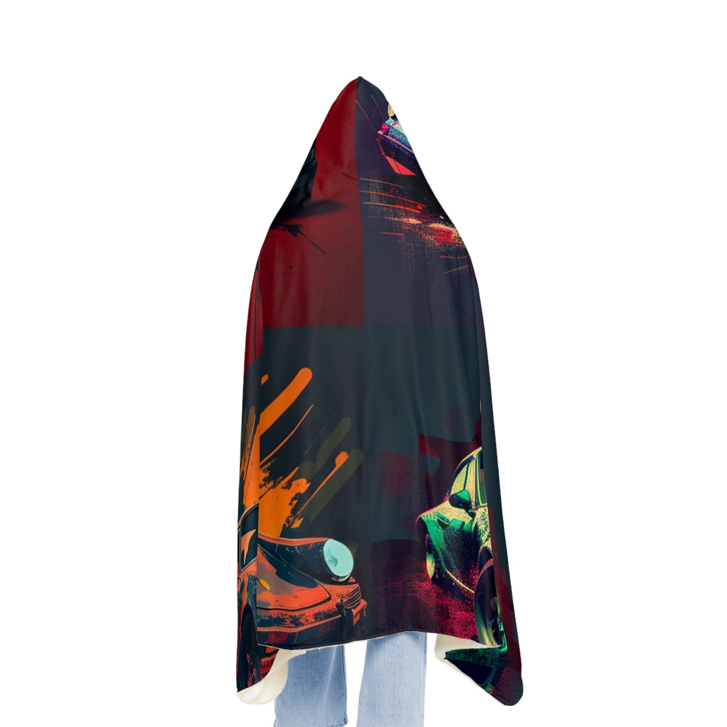 Snuggle Hooded Blanket Porsche Abstract 5