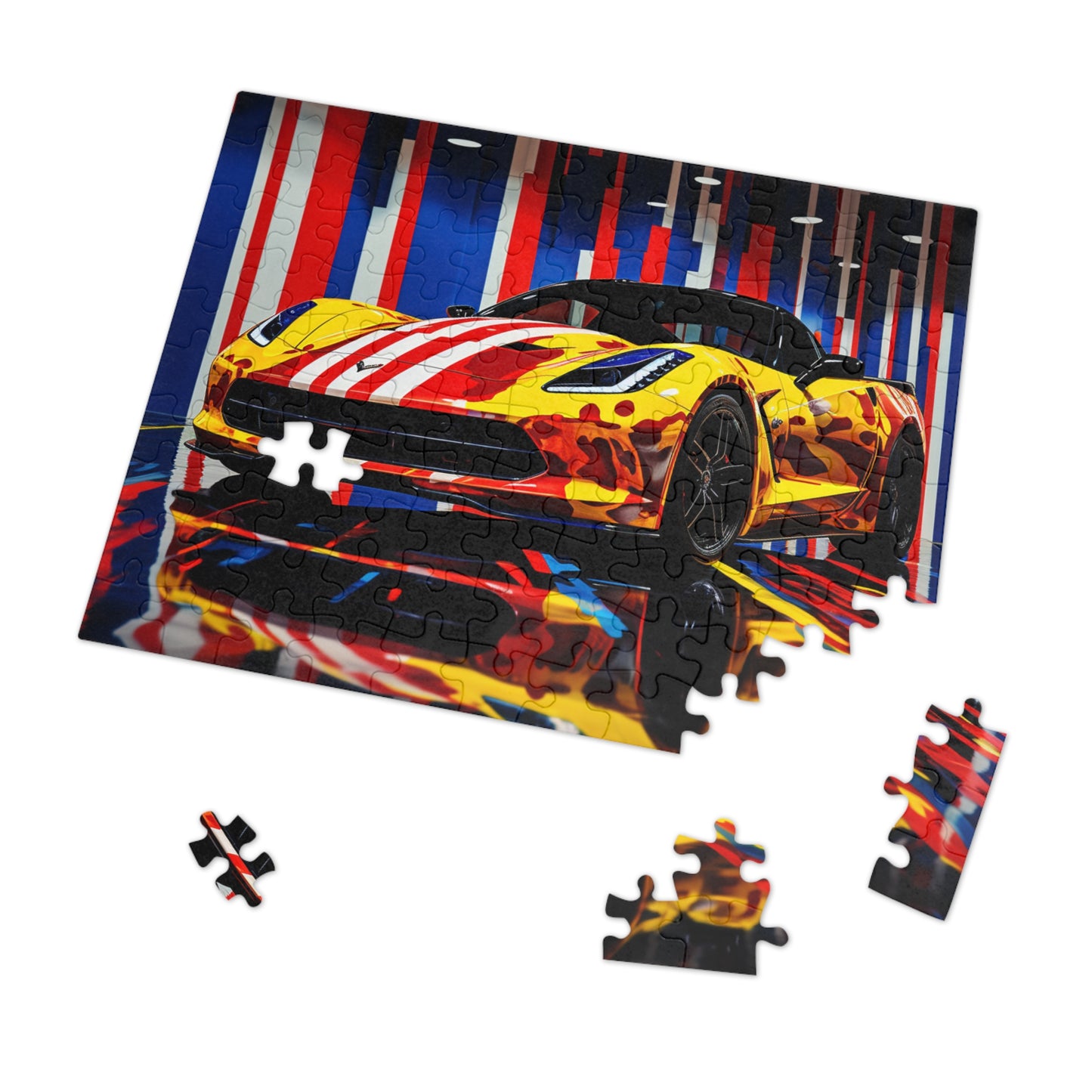 Jigsaw Puzzle (30, 110, 252, 500,1000-Piece) Macro Flag Ferrari 4