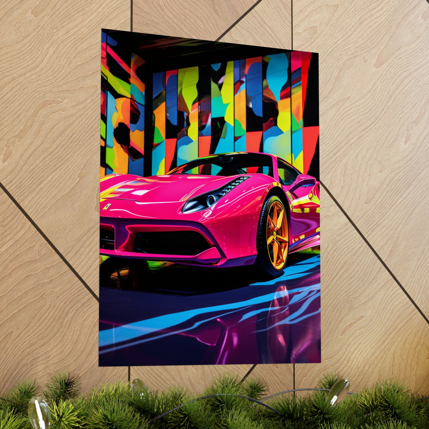 Premium Matte Vertical Posters Ferrari Flair Macro 1