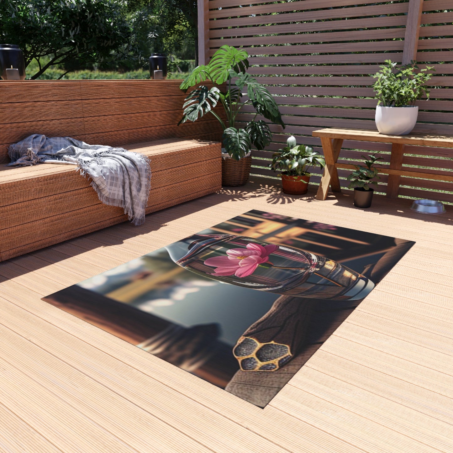 Outdoor Rug  Pink Magnolia 2