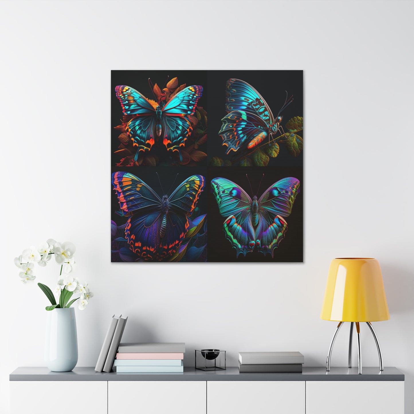 Canvas Gallery Wraps Hue Neon Butterfly 5