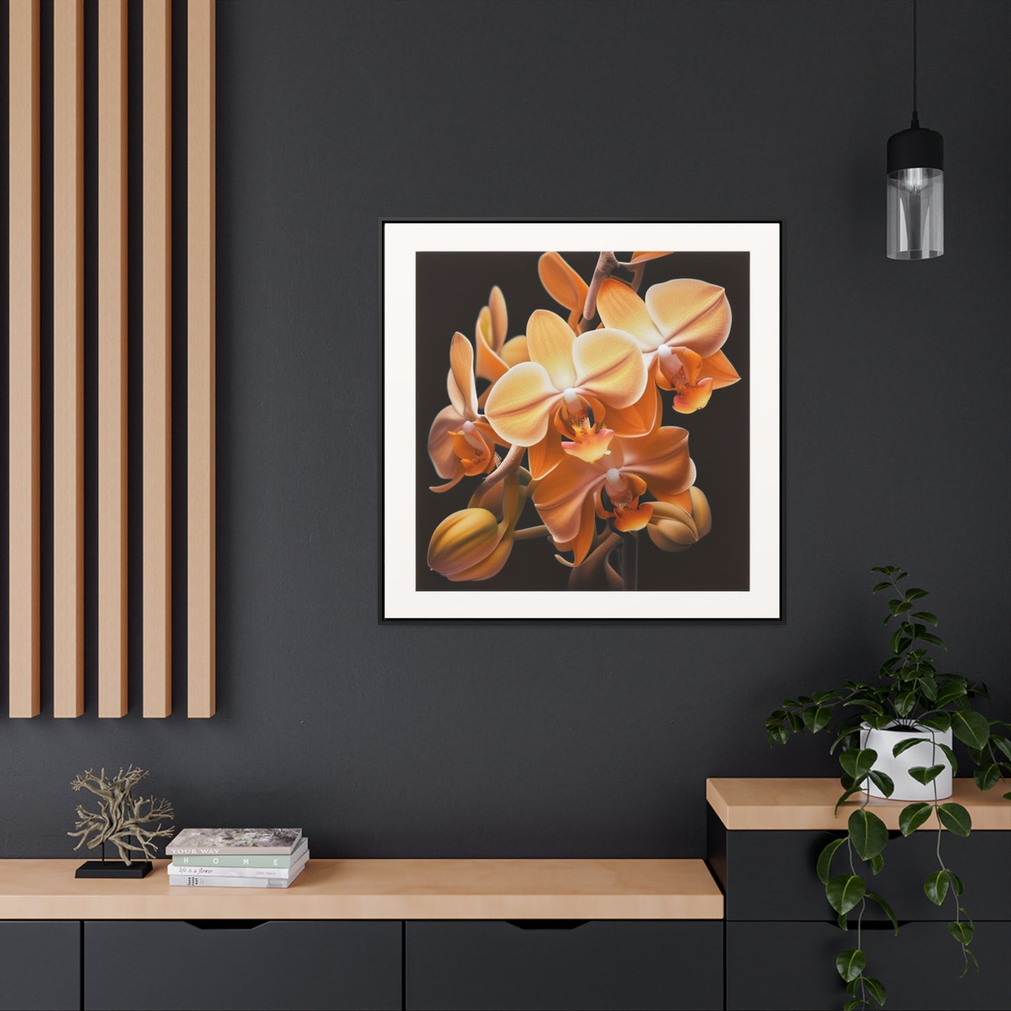 Gallery Canvas Wraps, Square Frame orchid pedals 1