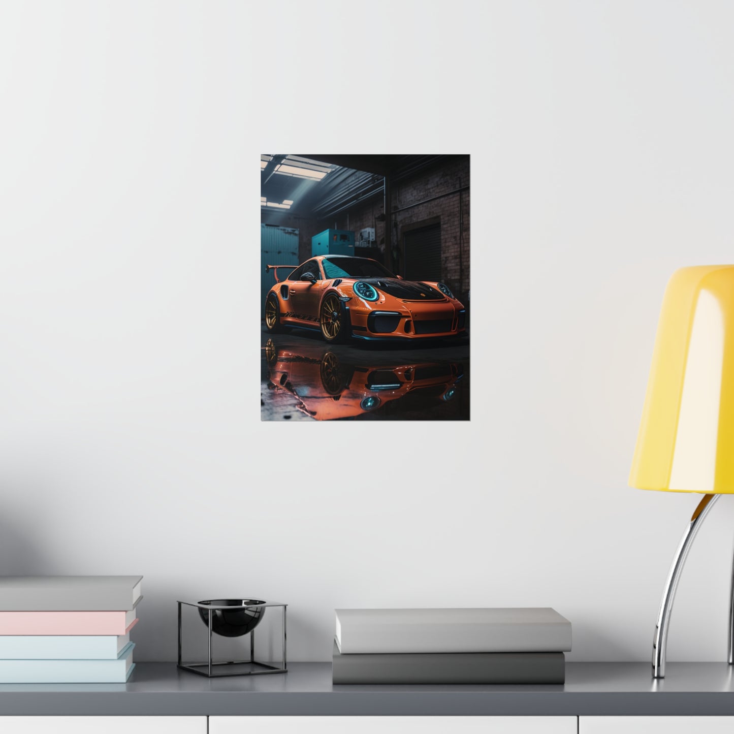 Premium Matte Vertical Posters Porsche Color 1