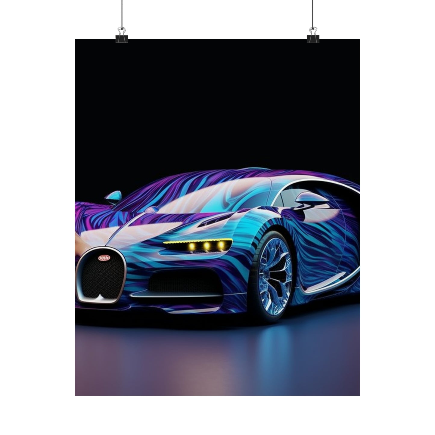 Premium Matte Vertical Posters Bugatti Abstract Flair 3