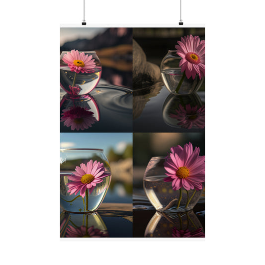 Premium Matte Vertical Posters Pink Daisy 5