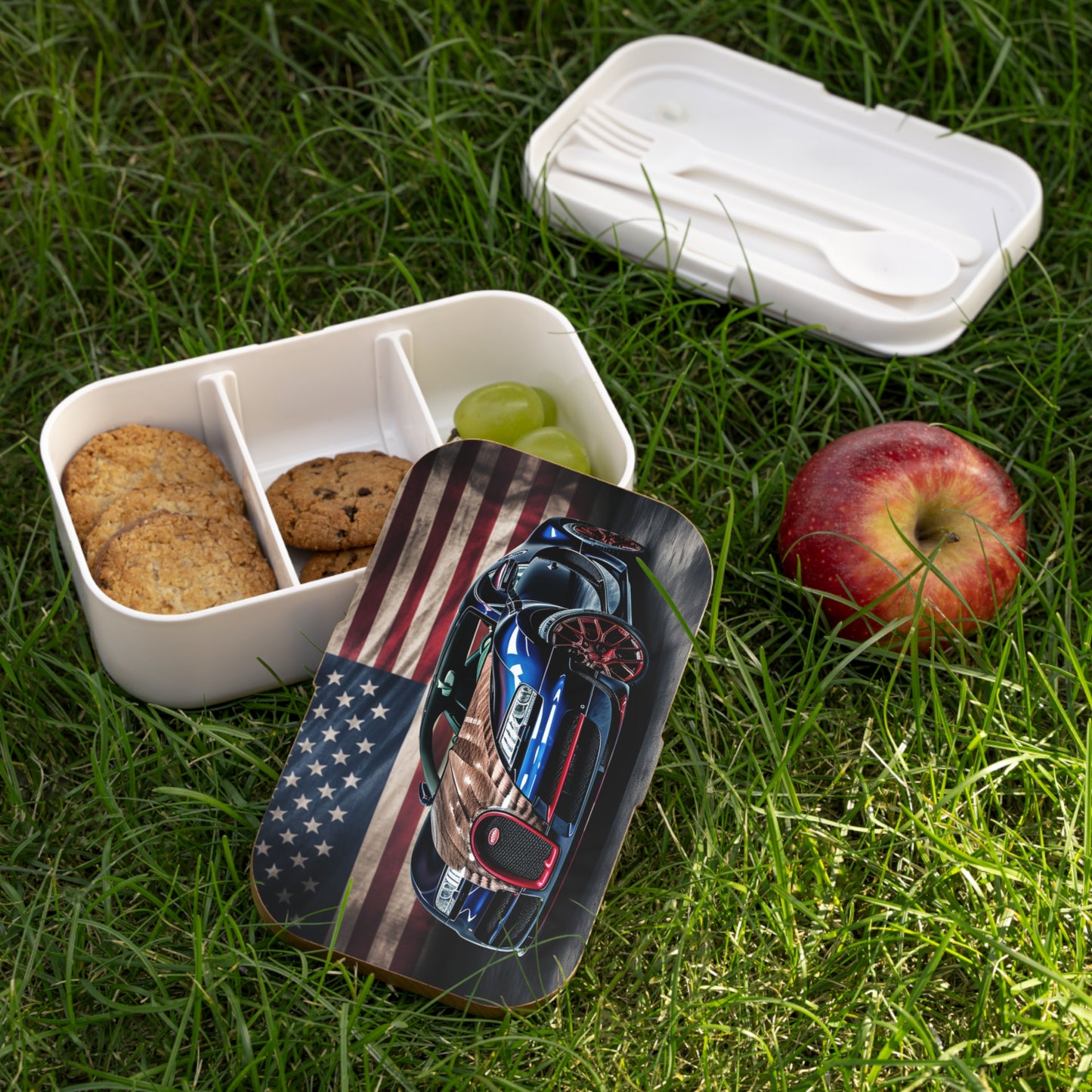 Bento Lunch Box Bugatti American Flag 4