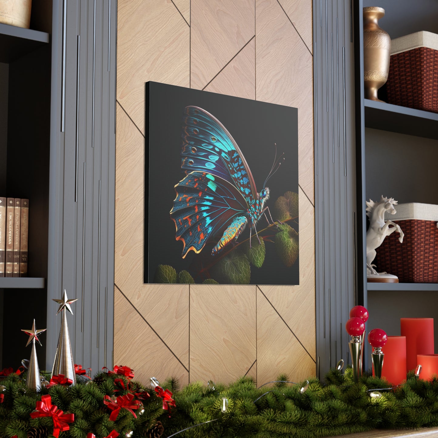 Canvas Gallery Wraps Hue Neon Butterfly 2