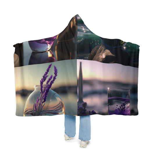 Snuggle Hooded Blanket Lavender in a vase 5