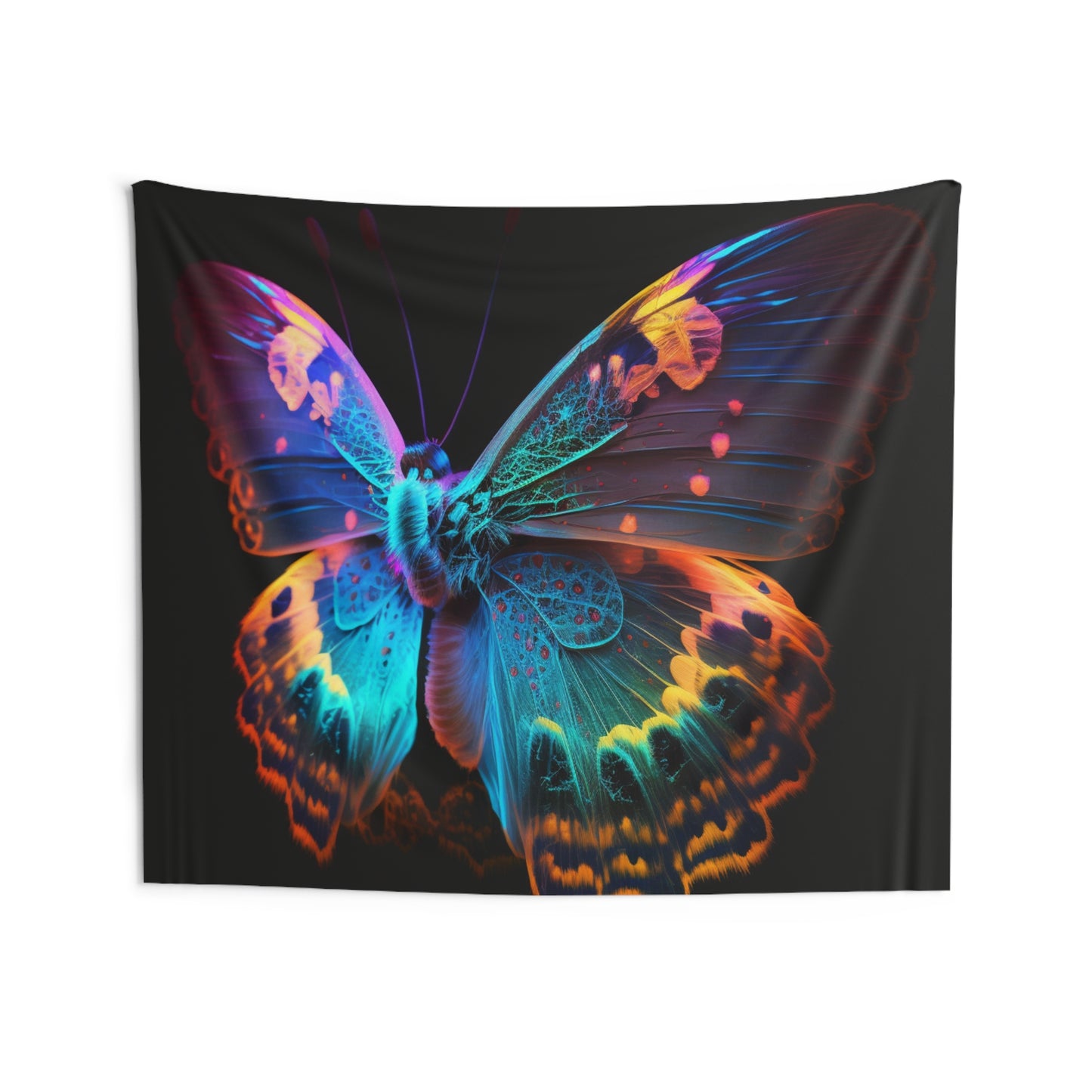 Indoor Wall Tapestries Raw Hyper Color Butterfly 4