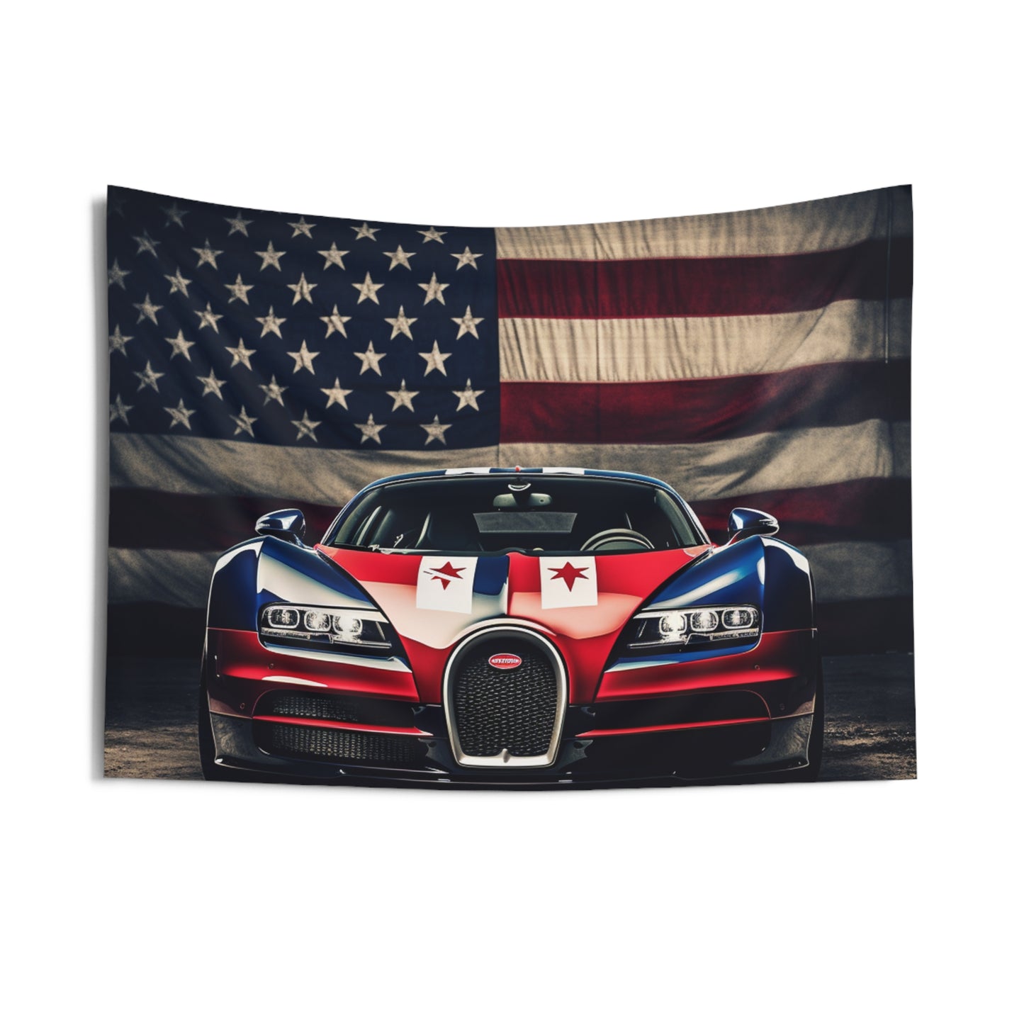 Indoor Wall Tapestries Bugatti American Flag 3