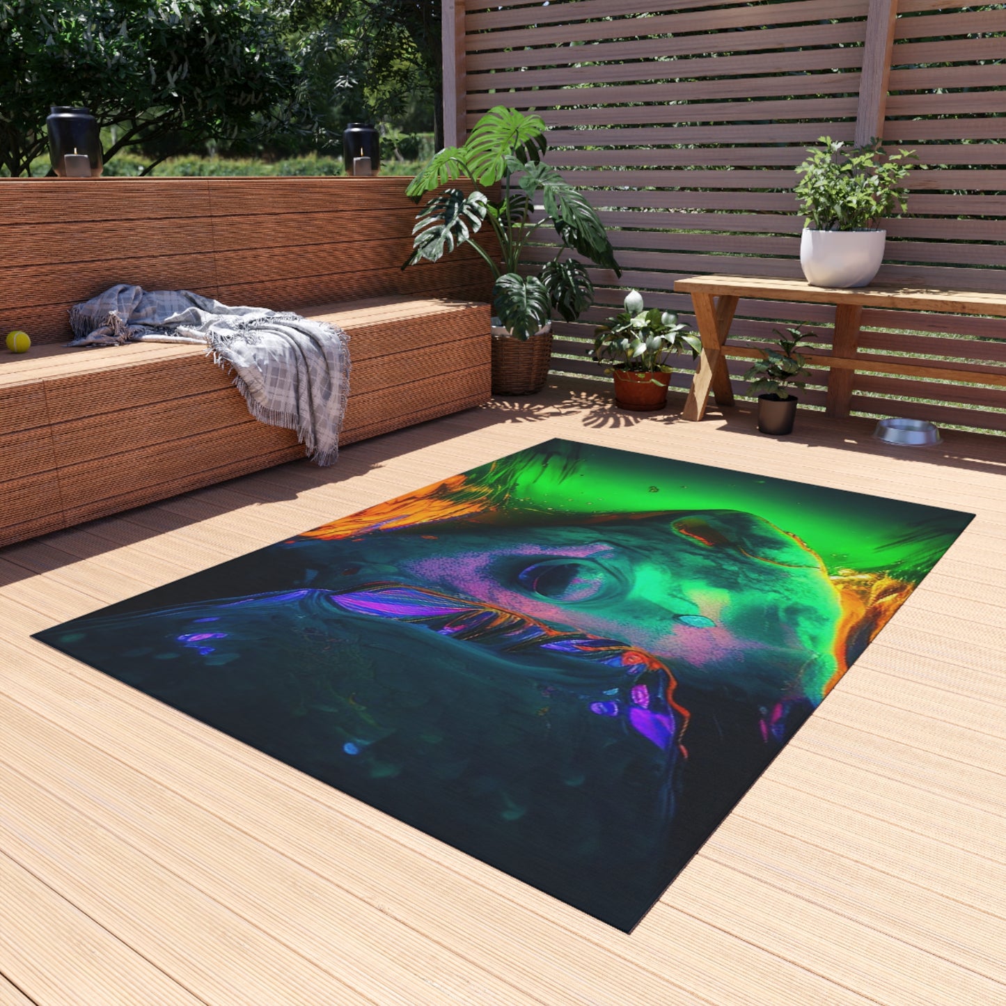 Outdoor Rug  Florescent Glow 1