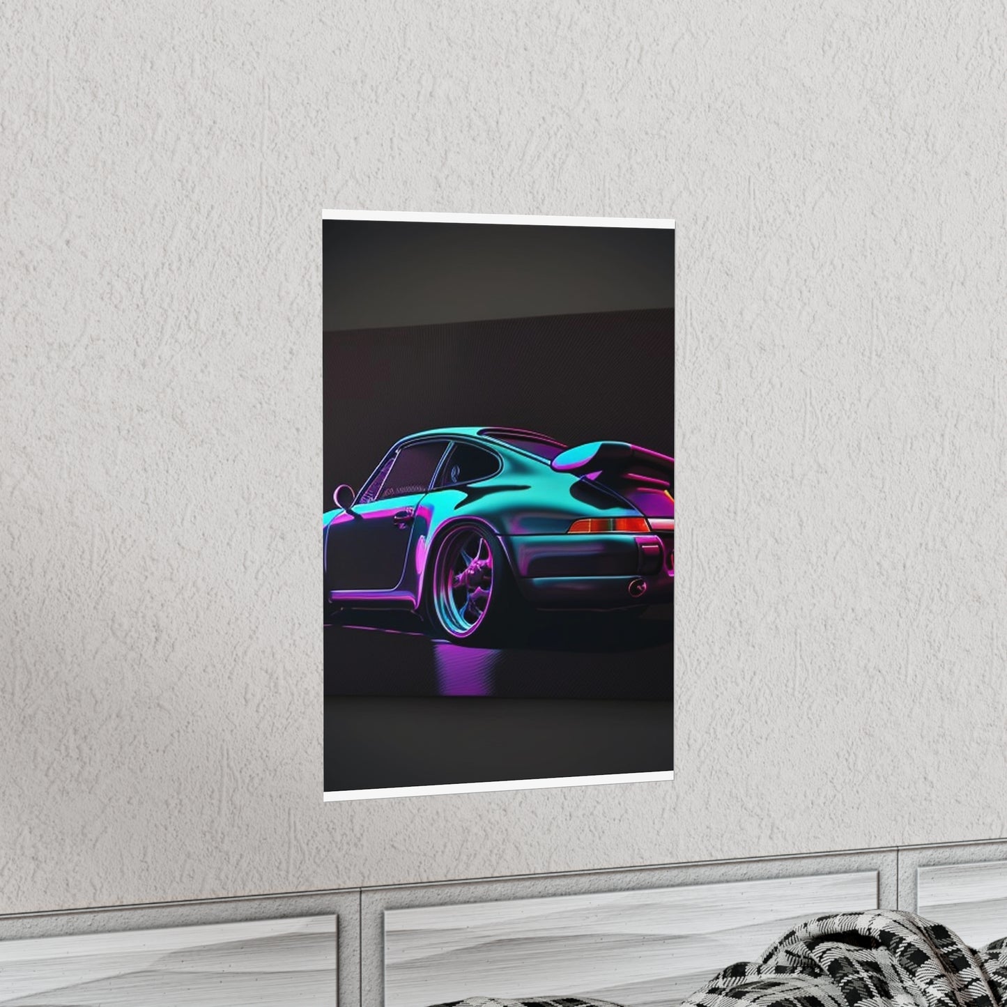 Premium Matte Vertical Posters Porsche Purple 2