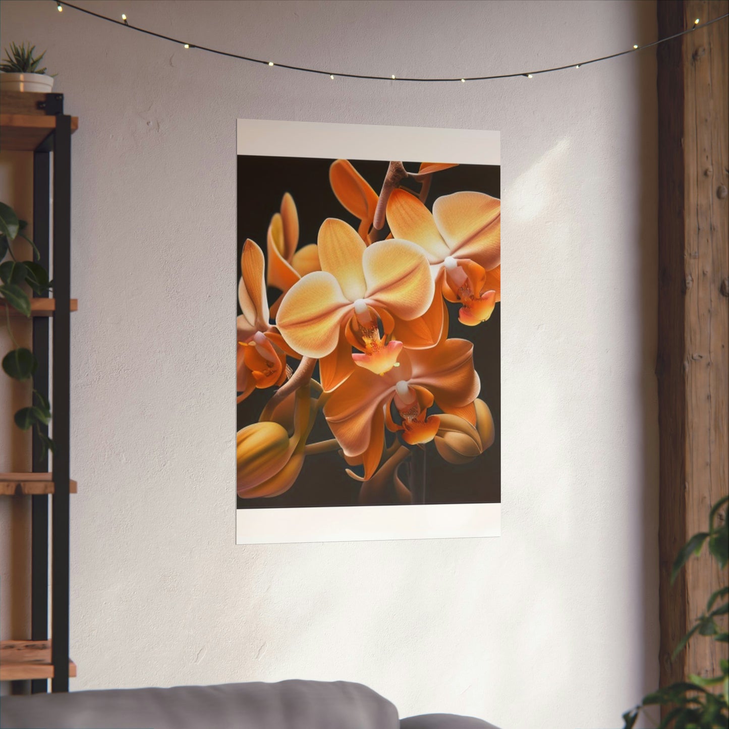 Premium Matte Vertical Posters orchid pedals 1