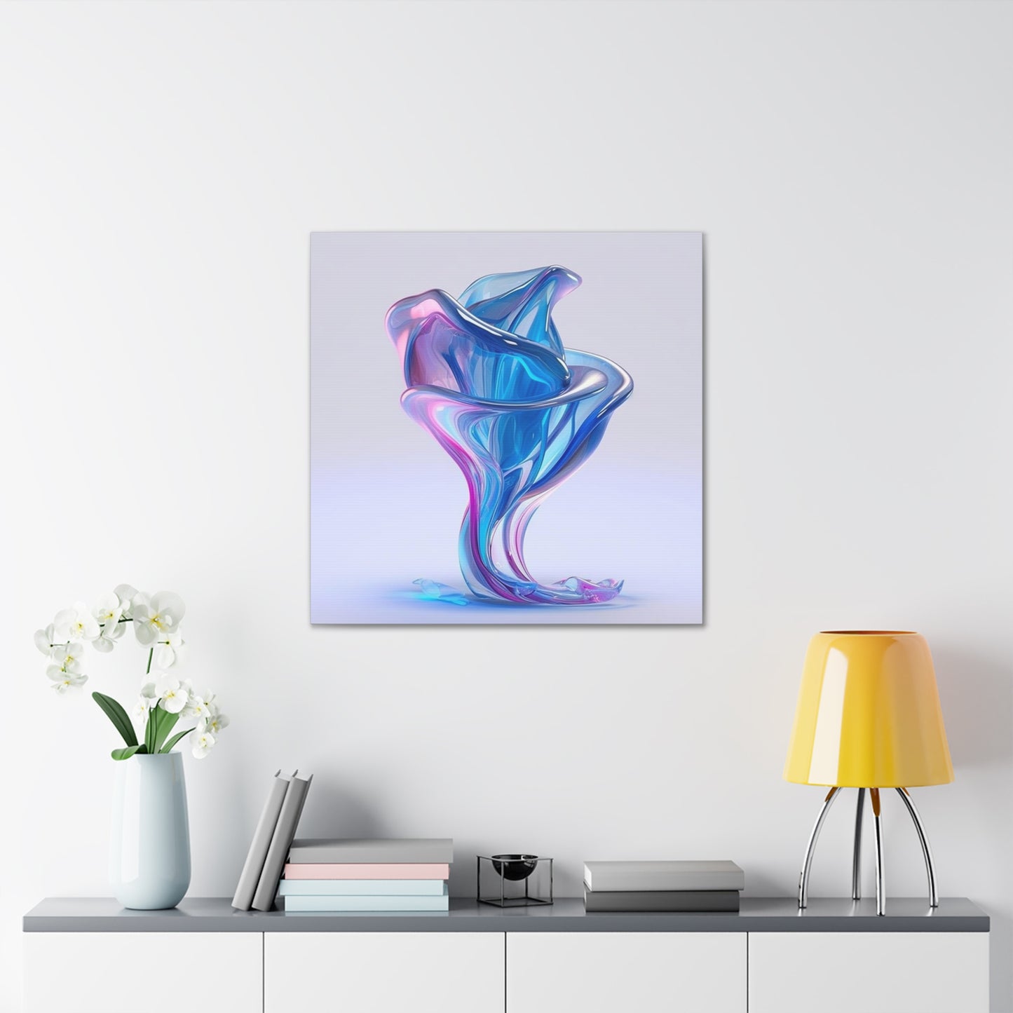 Canvas Gallery Wraps Pink & Blue Tulip Rose 2